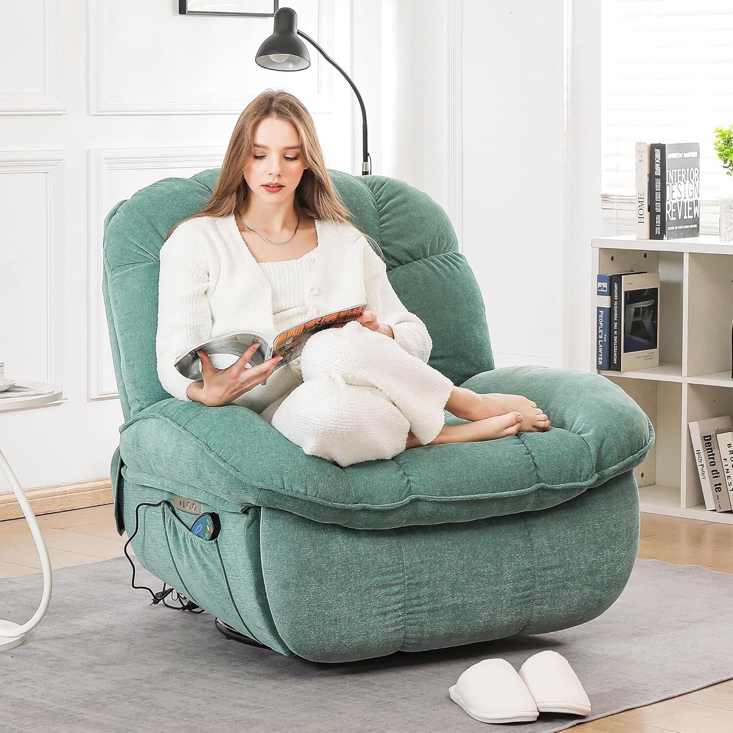 Luxury Swivel Recliner Armchair – 360° Comfort with Adjustable Backrest